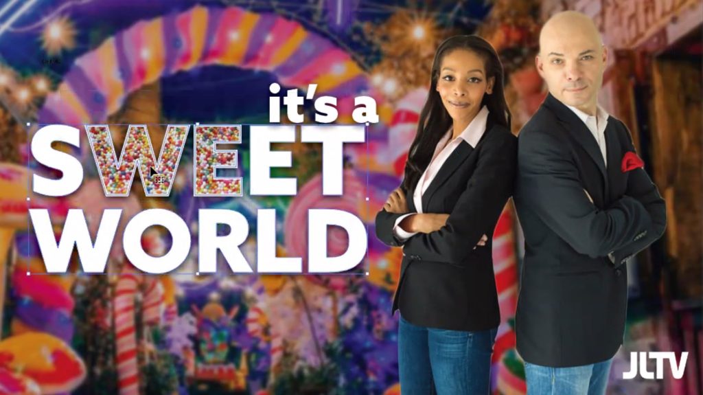 Lenny Rosenberg and Adaeze Nwanonyiri on the set of It&rsquo;s a Sweet World on JLTV